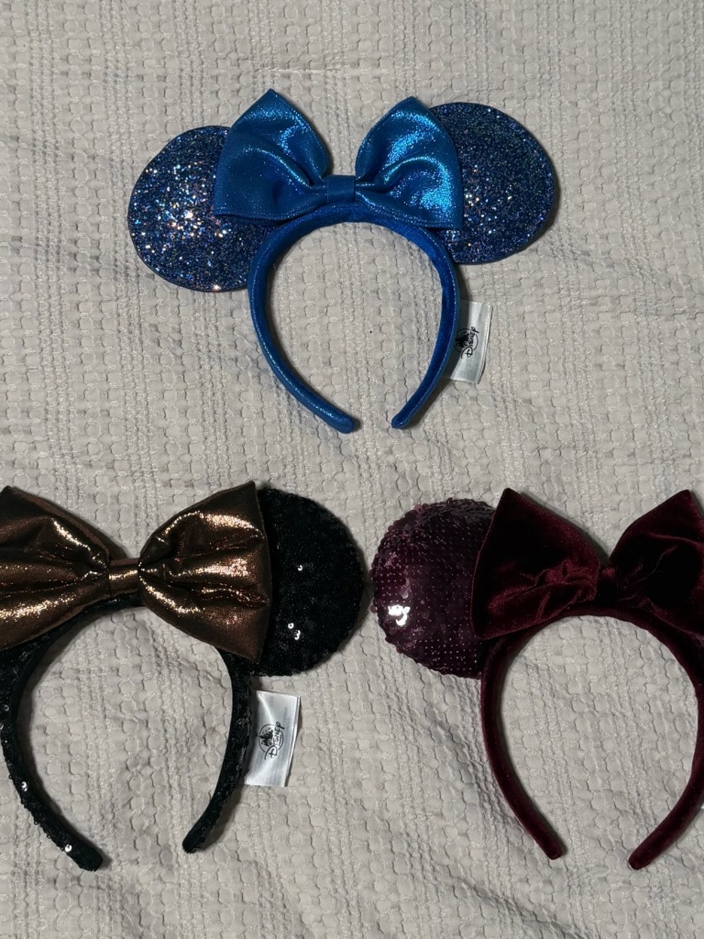 Disney Parks Authentic Minnie Ears Bundle 3 Pairs Jewel Tones